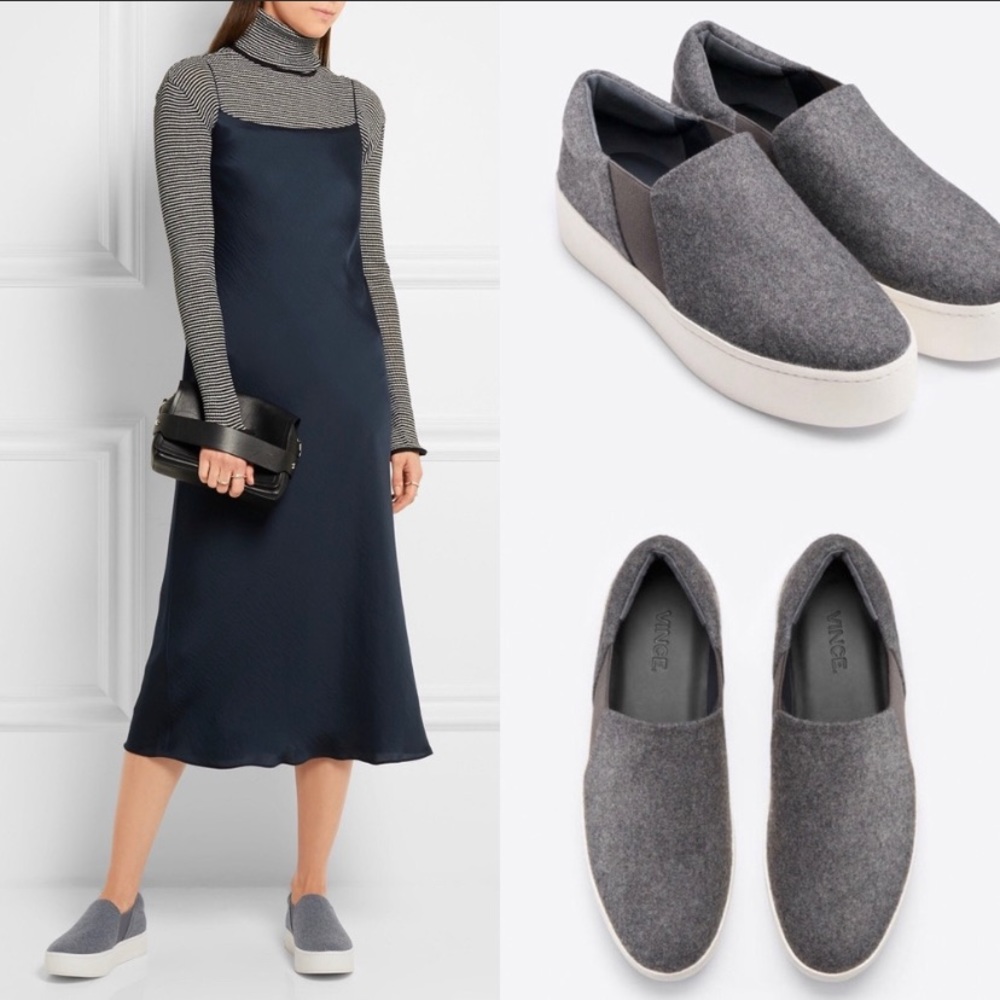 VINCE Warren Flannel Platform Sneakers